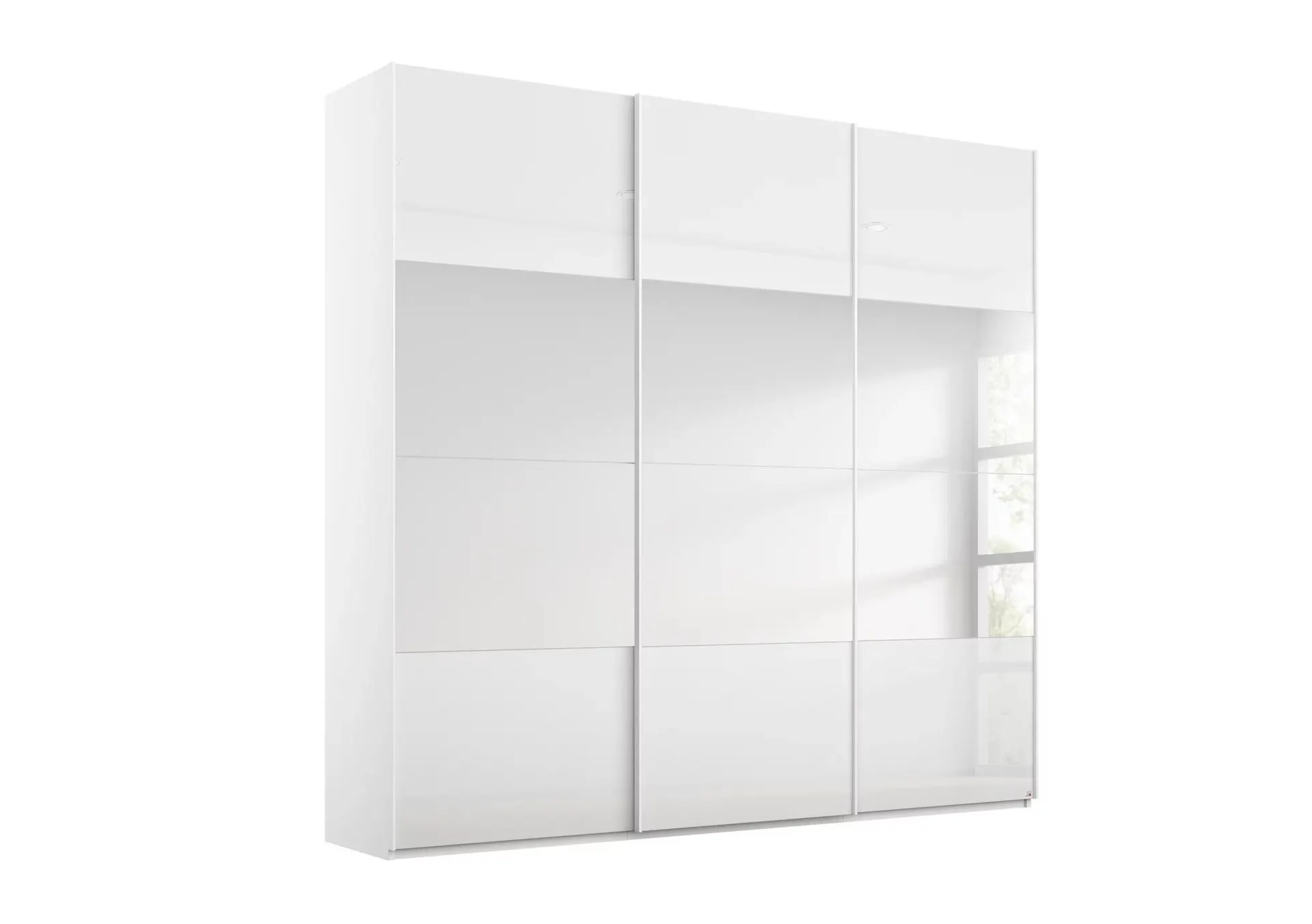 Formes Glass 3 Door Sliding Wardrobe with Horizontal Mirrors