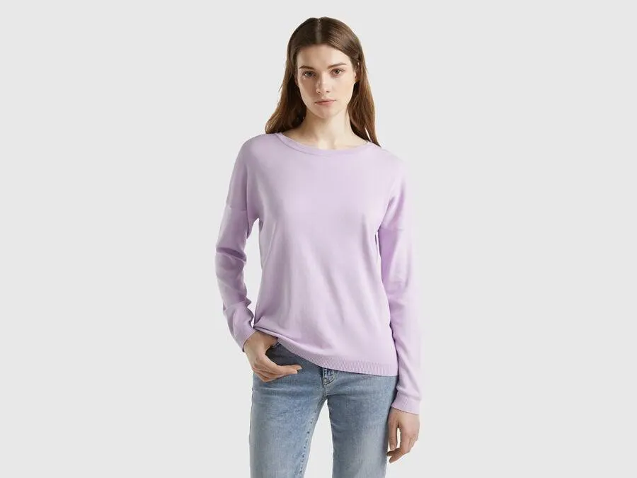 Pulli aus Baumwolle mit Rundhalsausschnitt