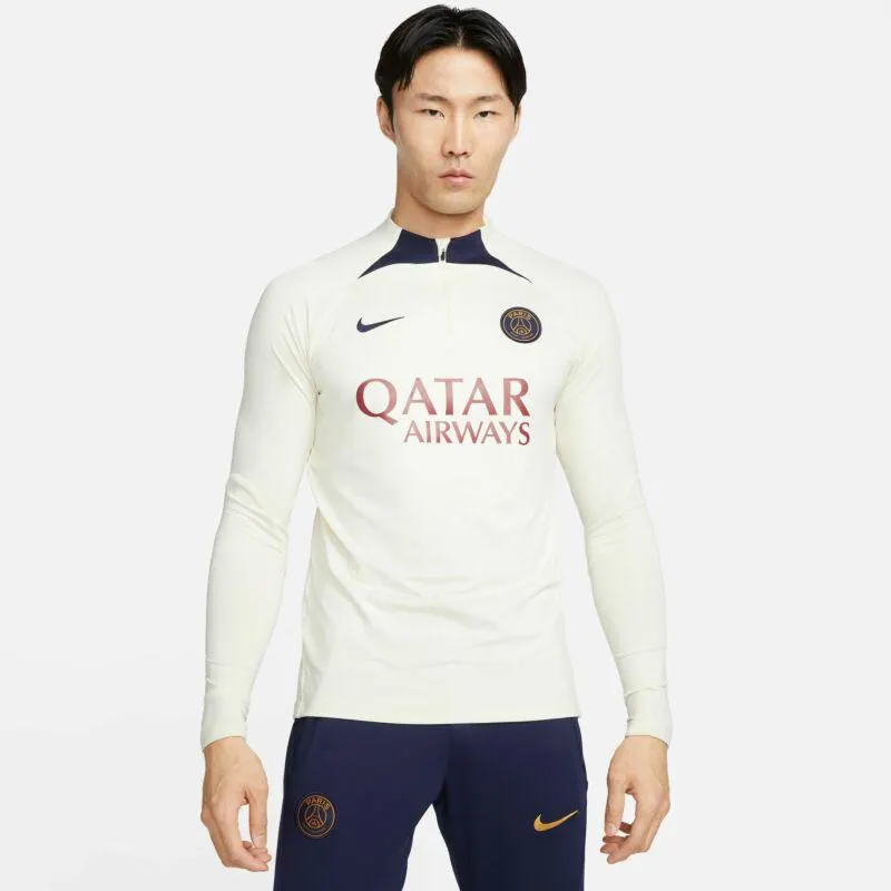 Nike PSG Dri-Fit Strike L/S 1/4 Zip Drill Top - Coconut Milk 2023-2024