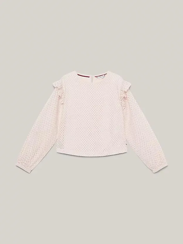 Essential Polka Dot Broderie Anglaise Blouse