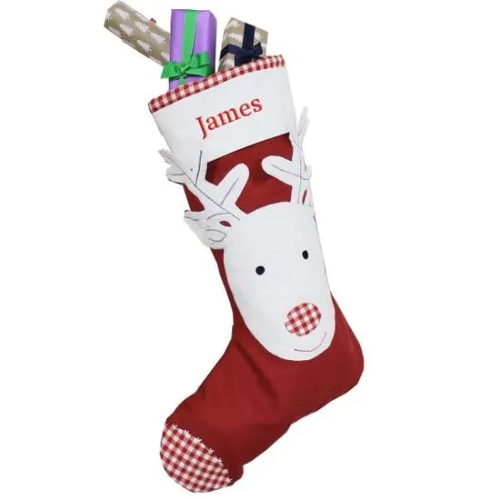 3D Reindeer Personalised Stocking