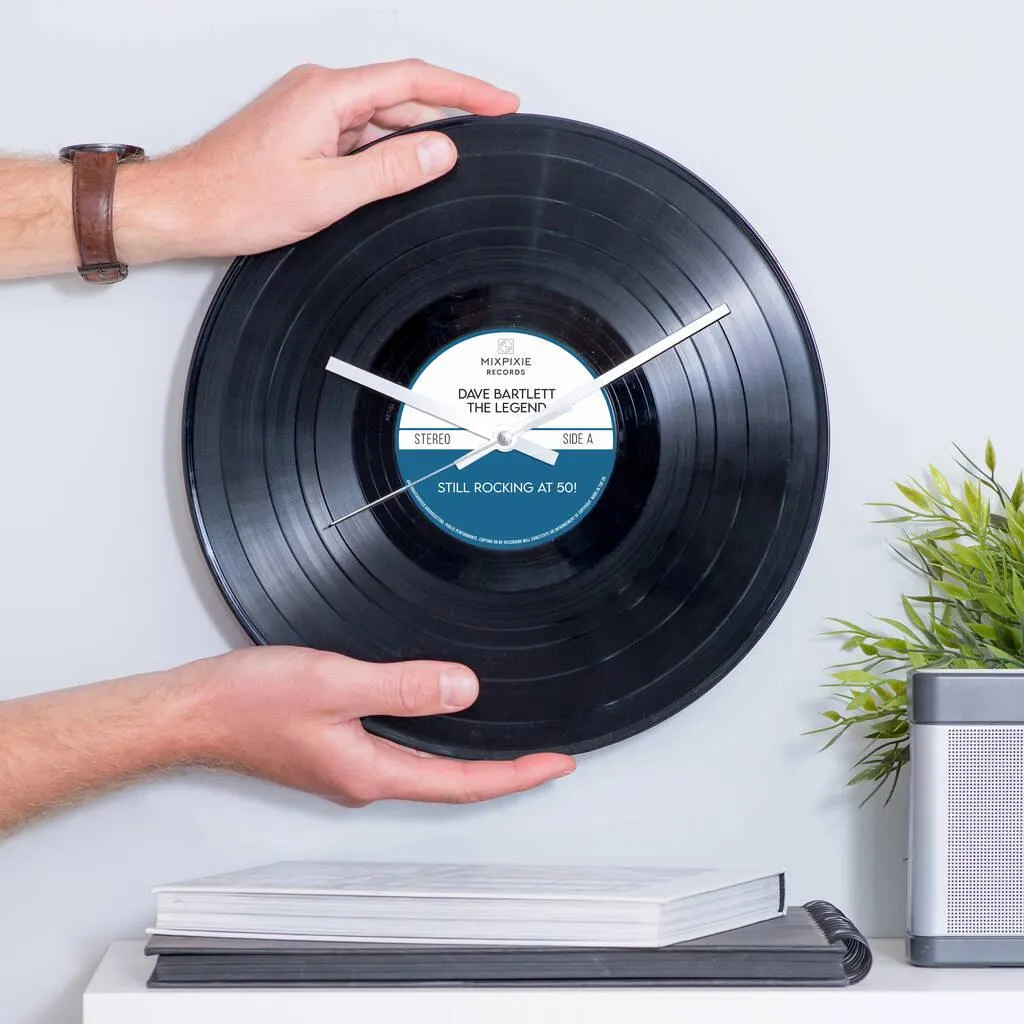 Personalised Limited Edition Vinyl Record Clock