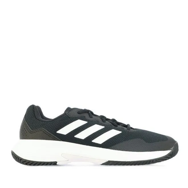 adidas Mens Game Court 2 Trainers in Black-White