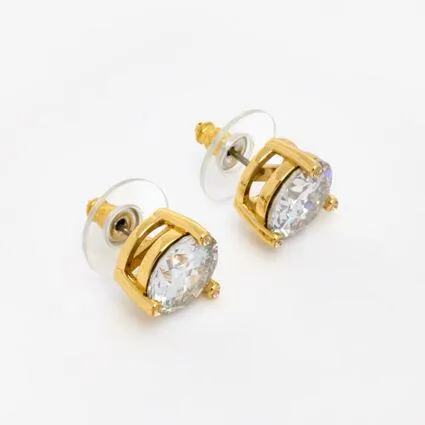 Gold Tone Cubic Zirconia Studs