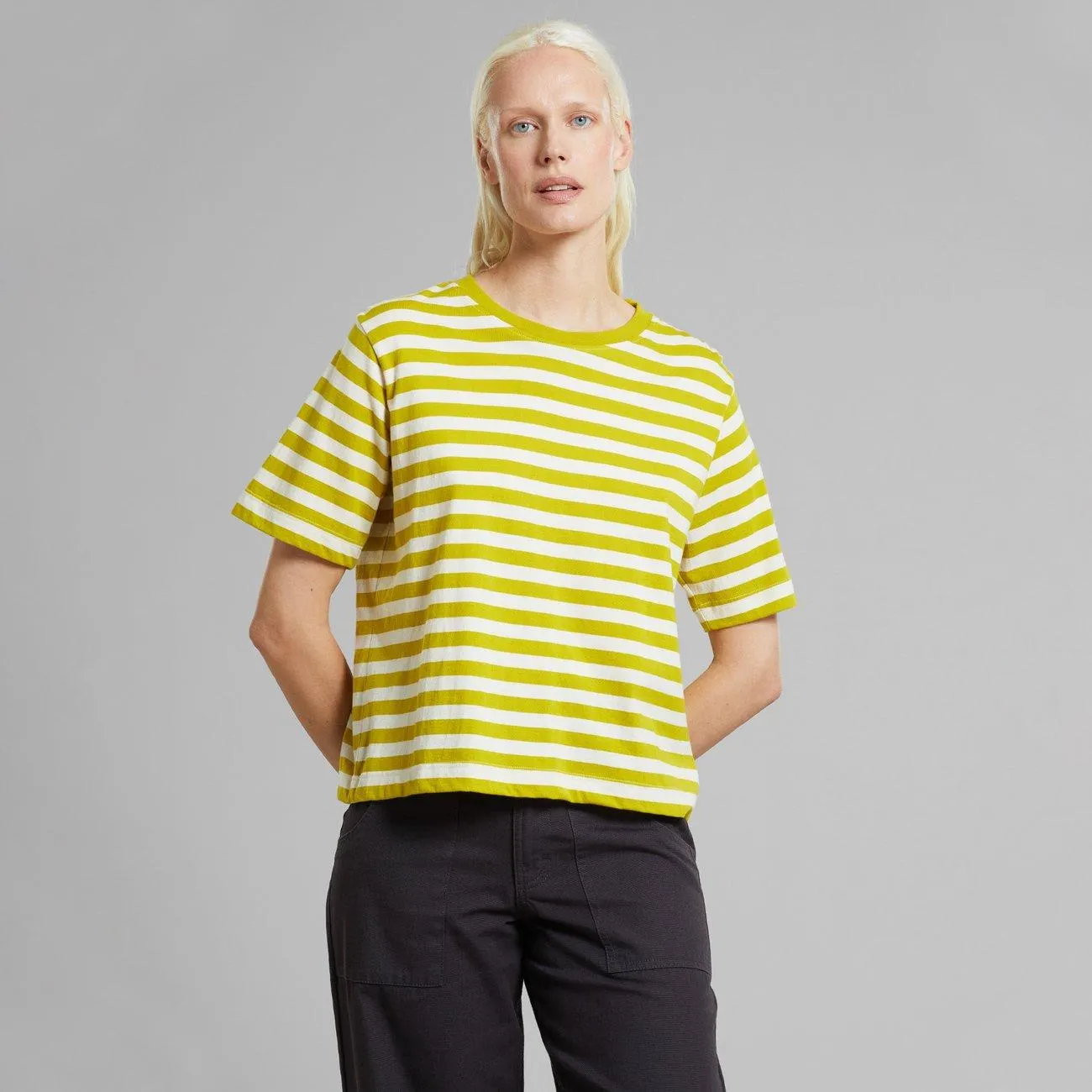 T-shirt Vadstena Stripes Citronelle Yellow