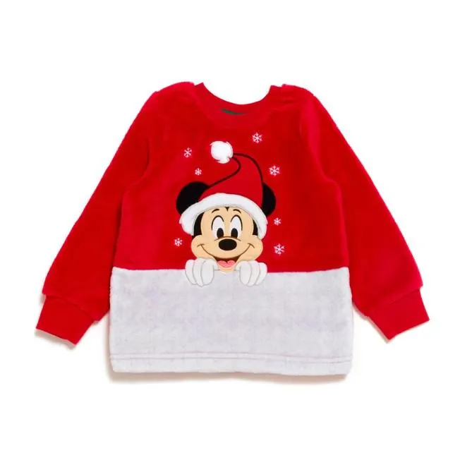 Mickey Mouse Festive Fluffy Pyjamas For Kids