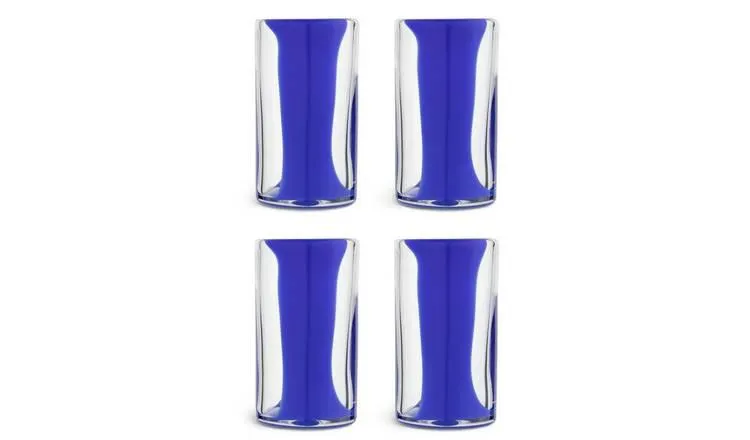 Habitat Art Glass Set of 4 Hi Ball Glasses
