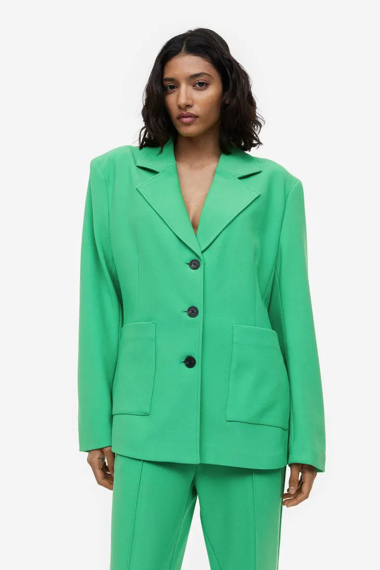 Single-breasted jersey blazer