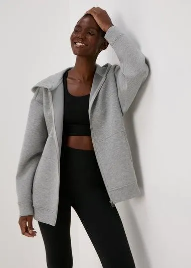 Grey Scuba Zip Jacket - Small