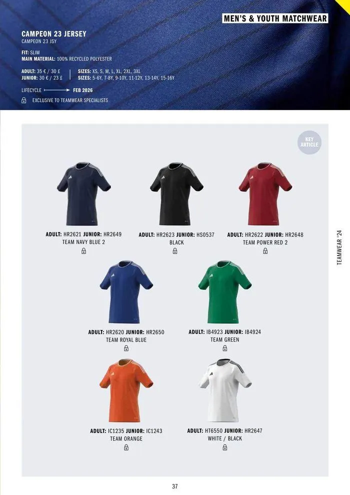 Adidas Teamwear 2024 from 11 March to 31 December 2024 - Catalogue Page 37