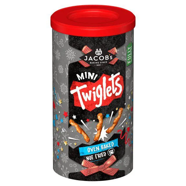 Jacob's Twiglets Original Baked Snacks Christmas Tub 200g