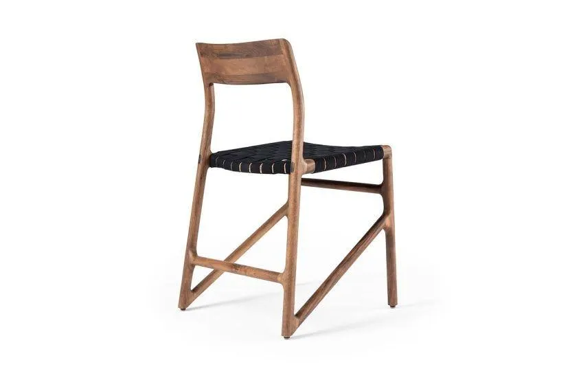 Fawn Dining Chair Walnut & Black Webbing