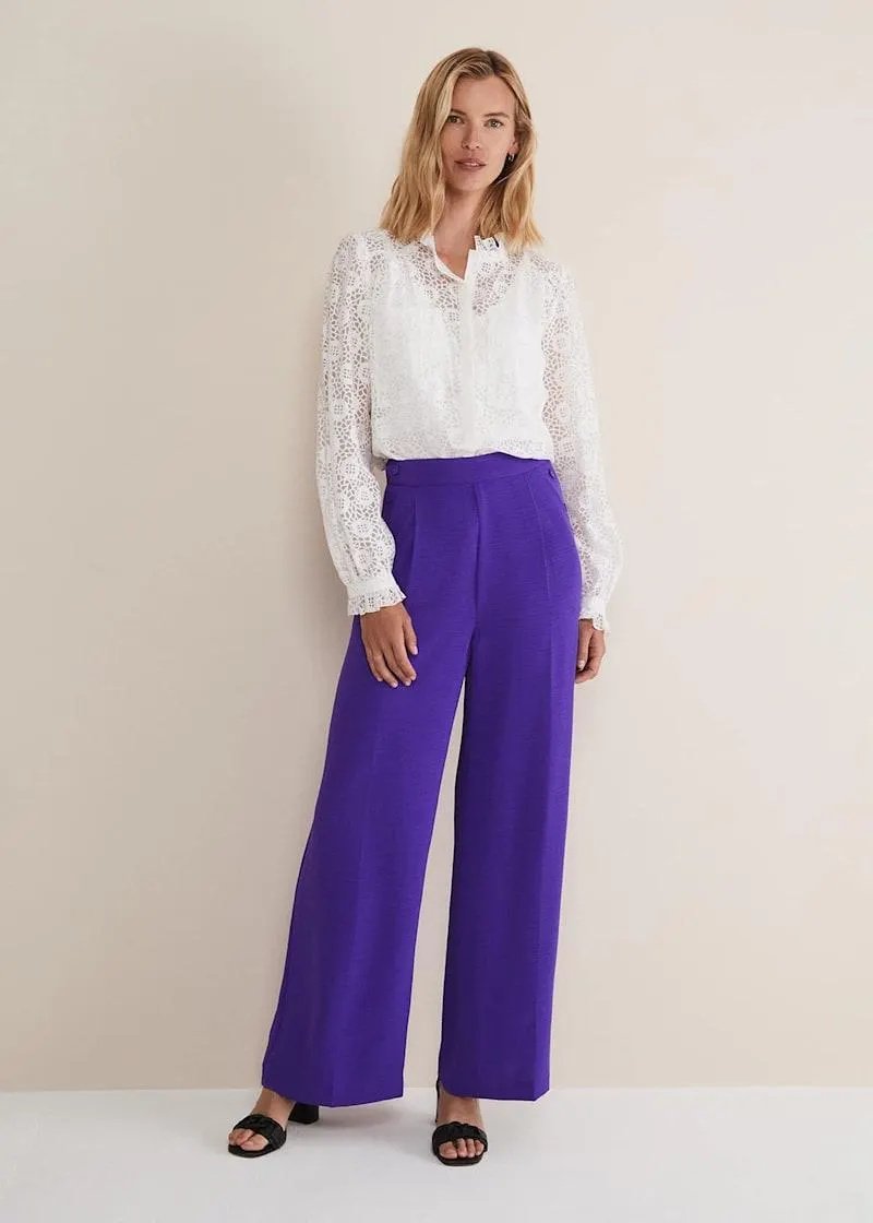 Azylnn Purple Wide Leg Trousers