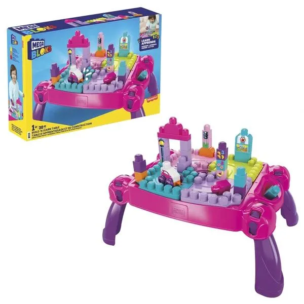 Mega Bloks Build & Learn Table Pink Building Toy