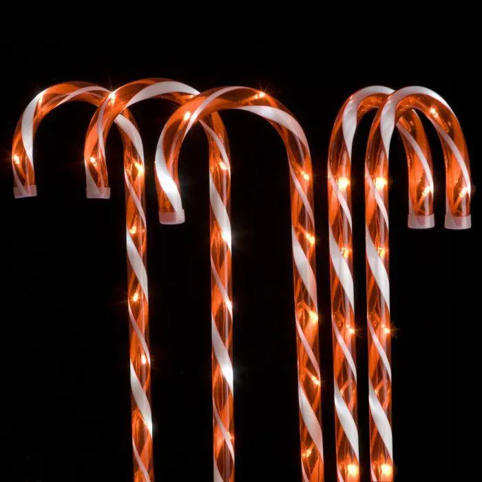 5 Red & White Candy Cane Path Finders