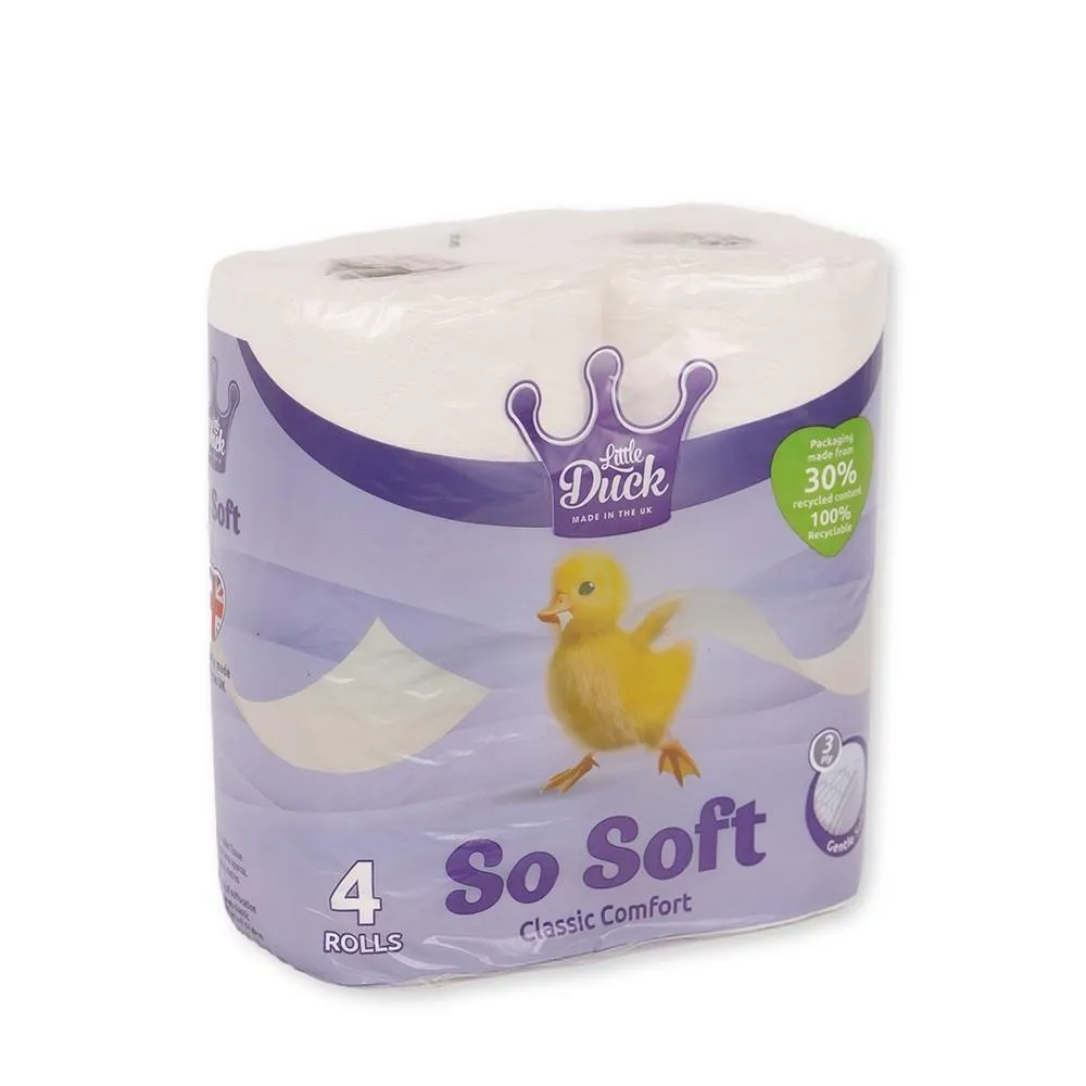 SO SOFT 3 PLY TOILET ROLL 4 PACK