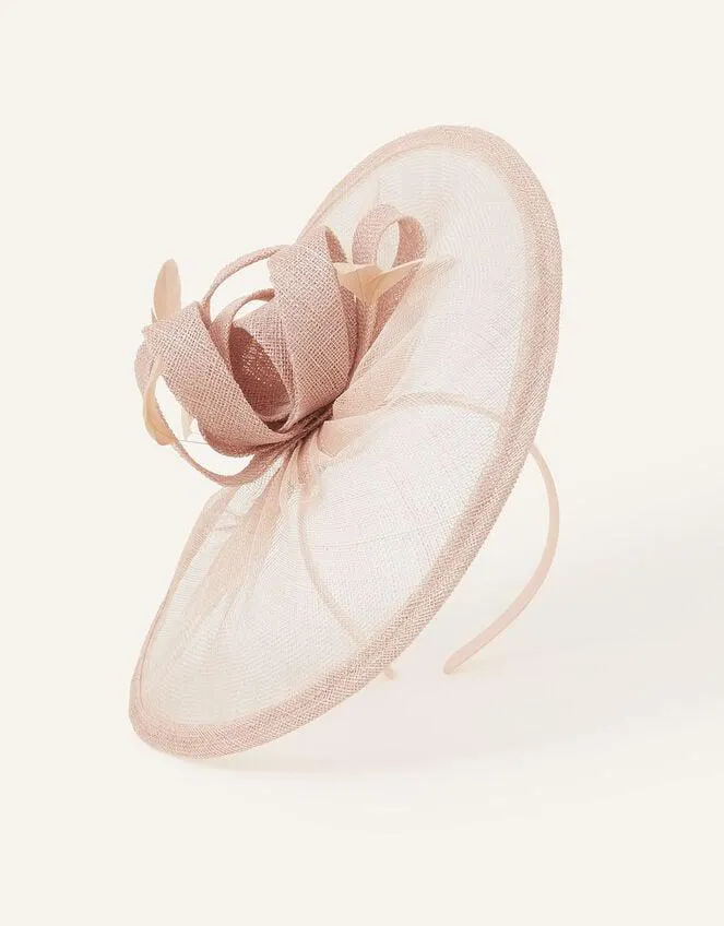 Penelope Sinamay Bow Band Fascinator Pink