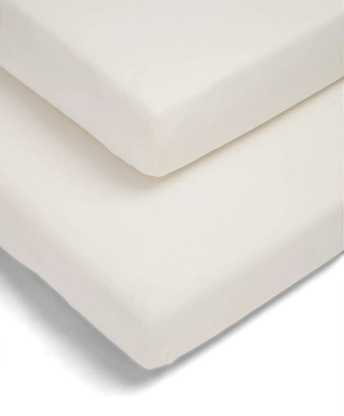 Cotton Essentials Moses Basket Fitted Sheets (2 pack) - Cream