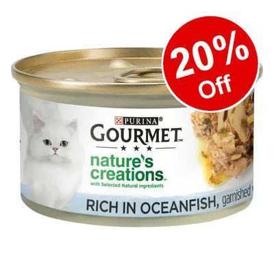 48 x 85g Gourmet Nature’s Creations Wet Cat Food - 20% Off!*