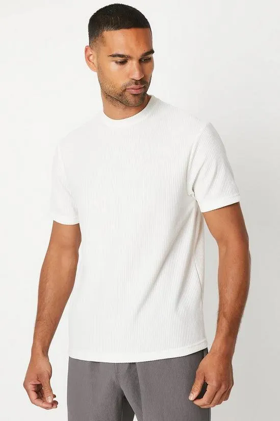 Ribbed Crew Neck T-shirt