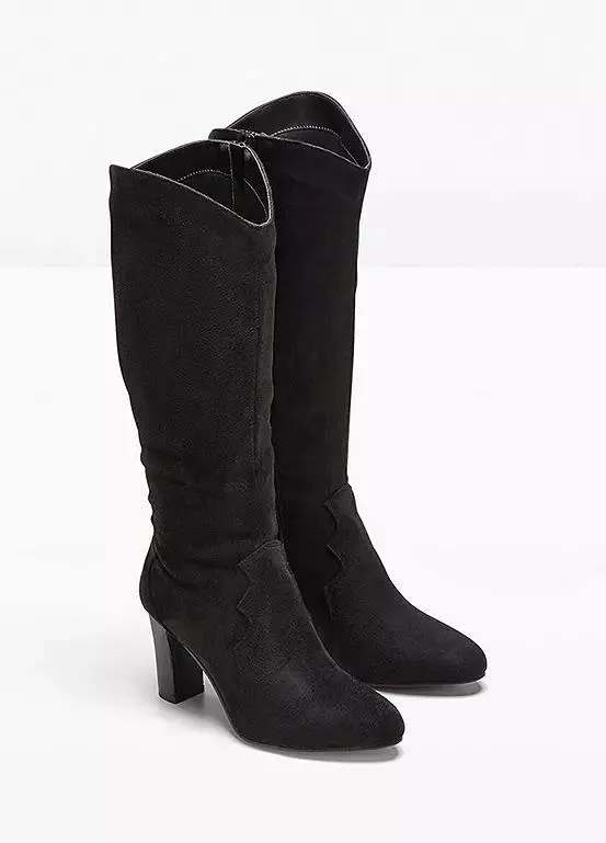 Heeled Mid Calf Boots