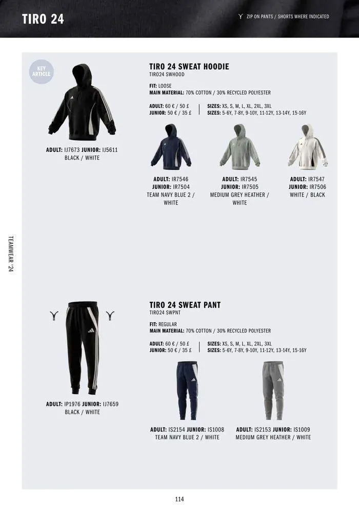 Adidas Teamwear 2024 from 11 March to 31 December 2024 - Catalogue Page 114