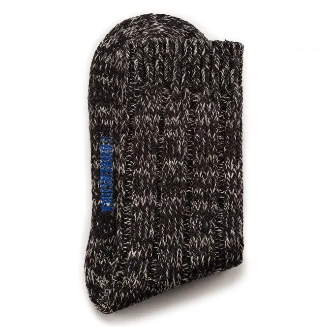 Birkenstock Cotton Twist Boot Socks, Brown Melange