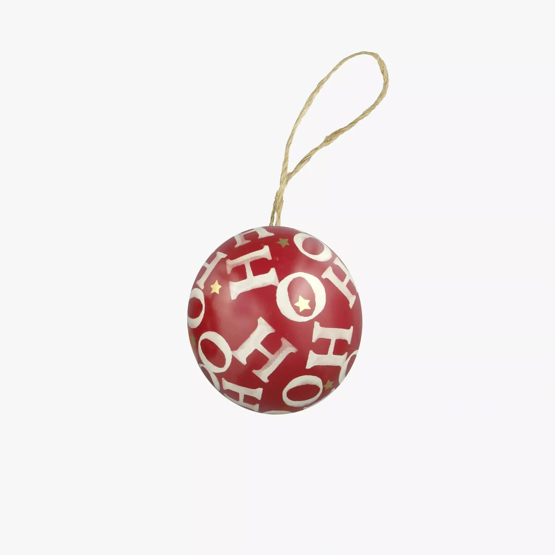 Red Hohoho Round Tin Bauble