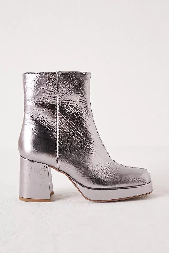 Esska Sassy Leather Platform Heel Ankle Boots