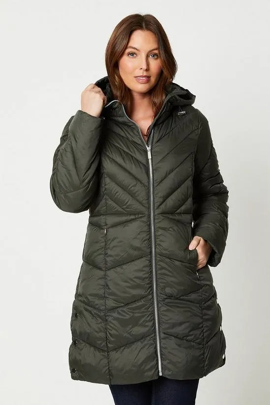 Padded Packable Midi Jacket