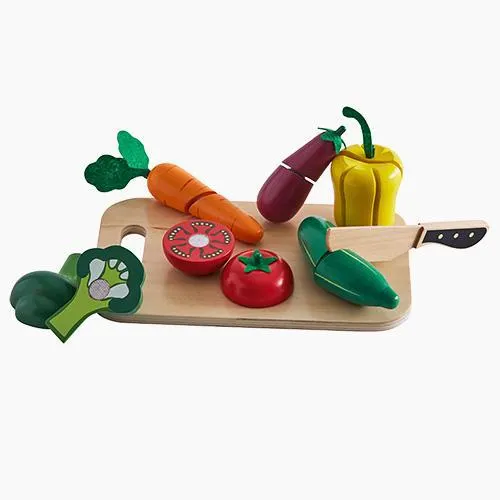 Wooden Cutting Veg Set