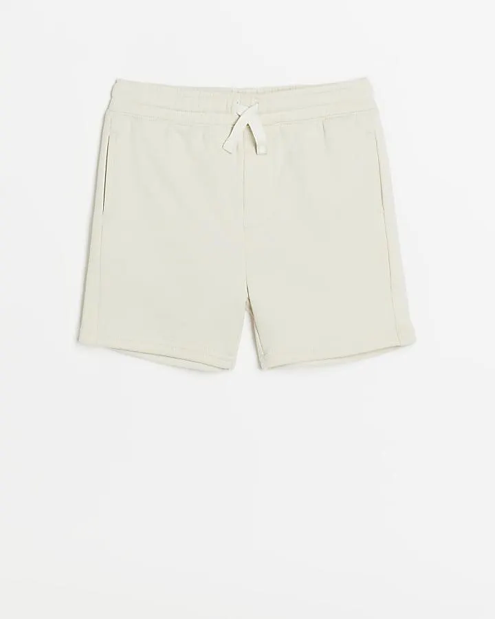 Mini boys cream pull on shorts