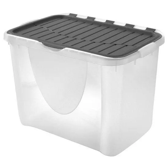 Tontarelli Flip Lid Plastic Storage Box 70 Litre