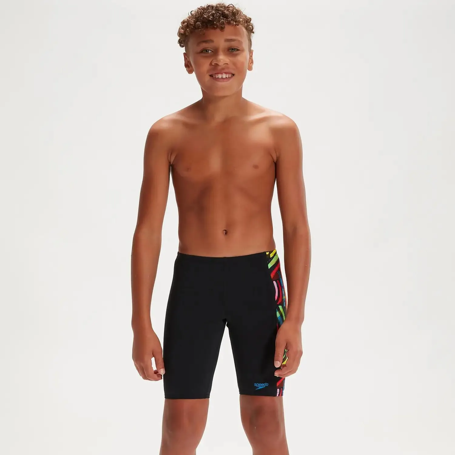 Boy's Panel Jammer Black/Orange