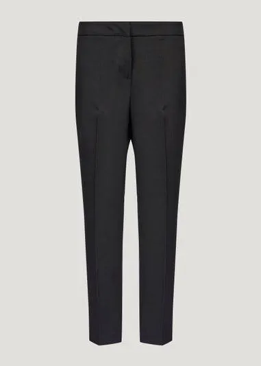 Black Straight Fit Trousers (Long Length)