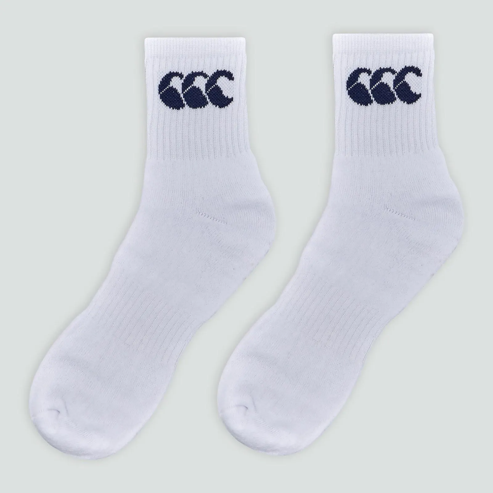 UNISEX CREW SOCKS 3 PACK WHITE/NAVY