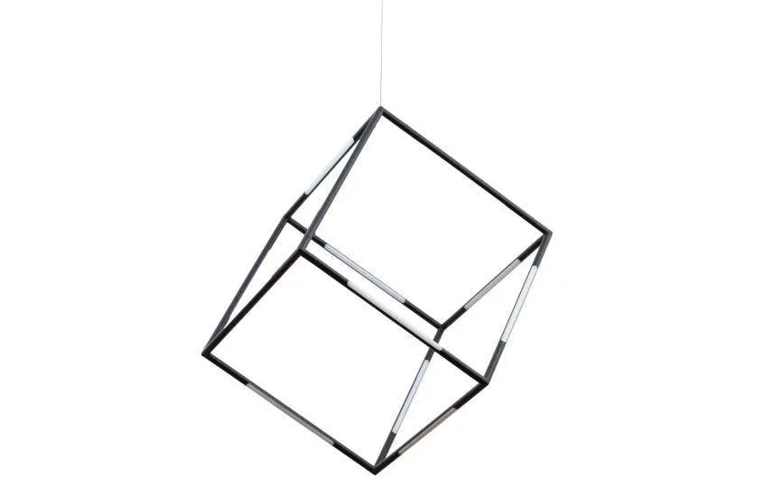 Saber LED Cube Pendant Light Black