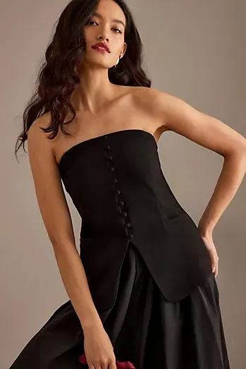 Strapless Tailored Tube Top