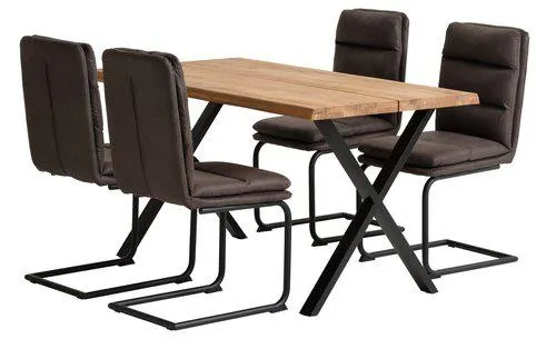 ROSKILDE/ROSLEV L140 natural oak + 4 ULSTRUP anthracite