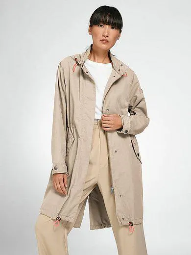 Parka with stand-up collar