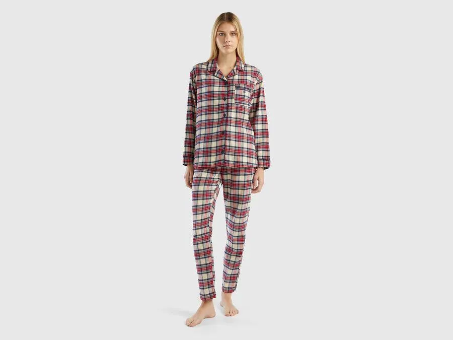 Flannel tartan pyjamas