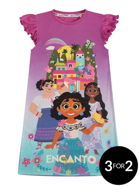 Frill Sleeve Nightie - Multi