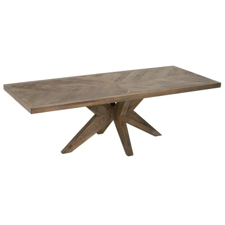 Solid Oak 240cm Dining Table, Seats 6-8