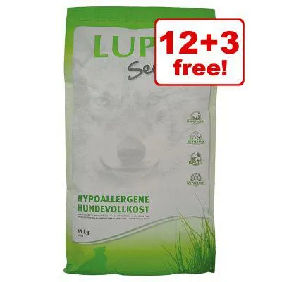 15kg Lupo Sensitive Dry Dog Food - 12kg + 3kg Free!*