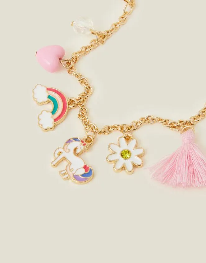 Girls Unicorn Charm Bracelet