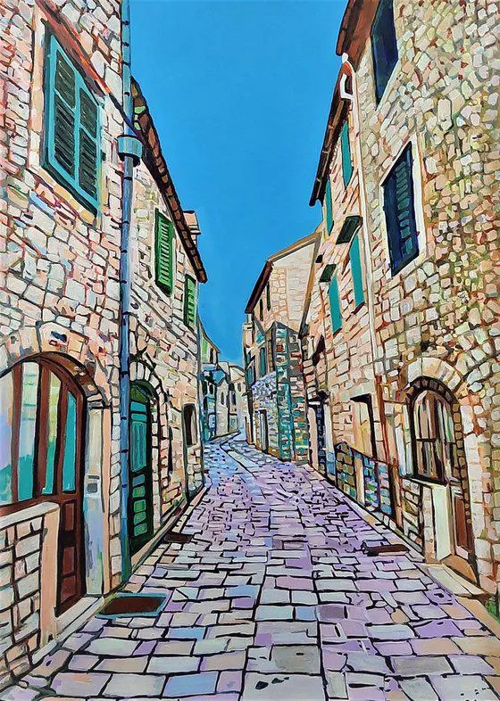 Mediterranean Village No 2/ 100 x 70 cm (2022)