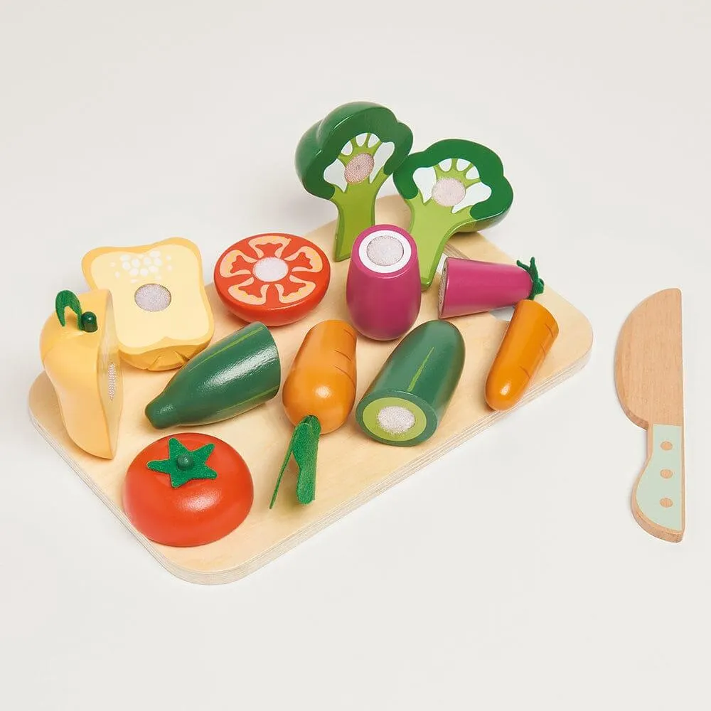 Wooden Toy Cutting Veg Set