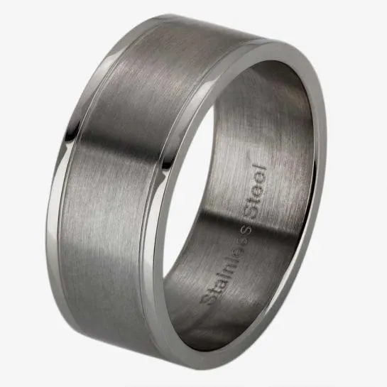 Flat Matte Polished Edges Ring