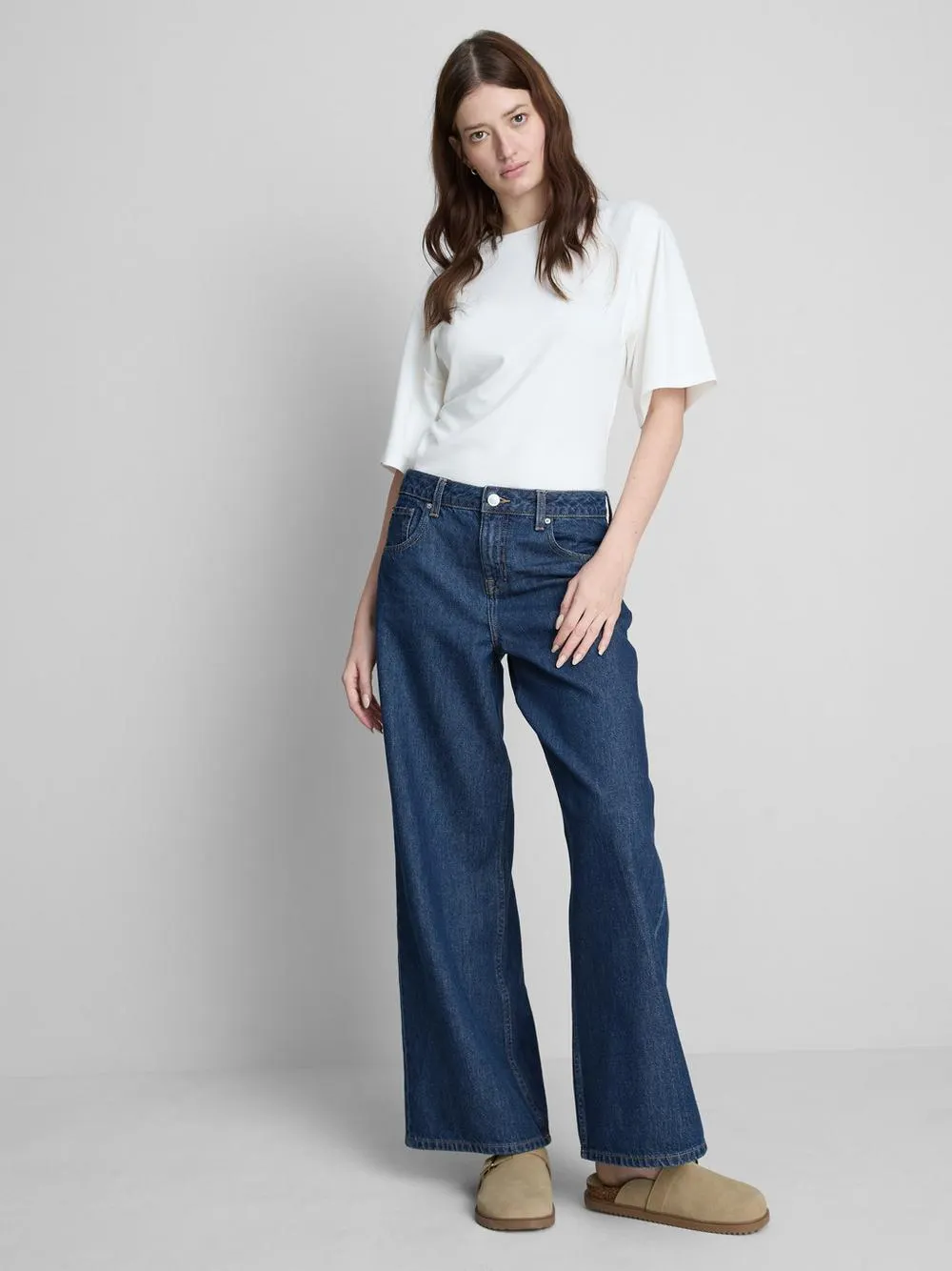 The Edit Straight Leg Cotton Denim Jeans