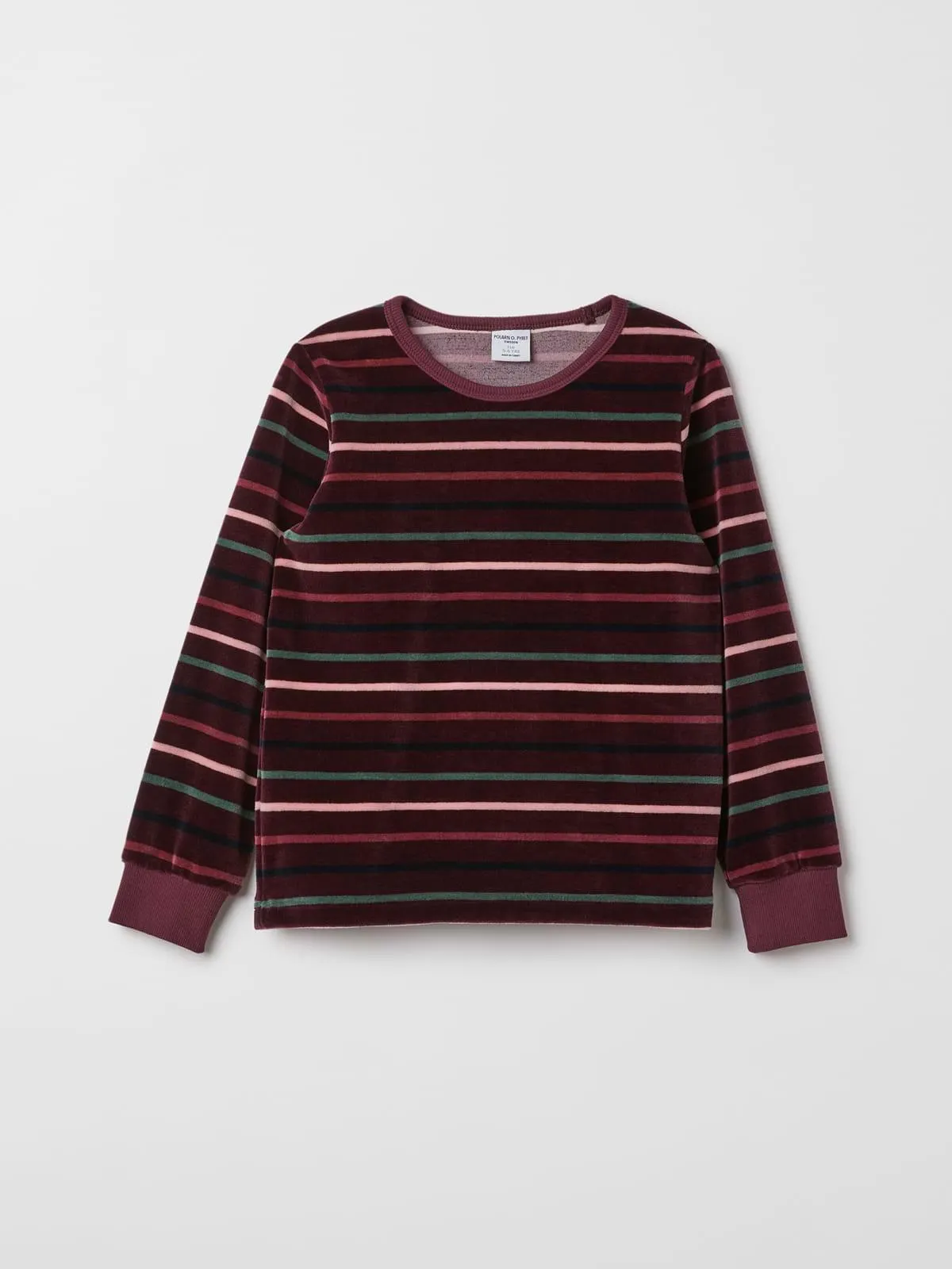 Striped Velour Kids Top